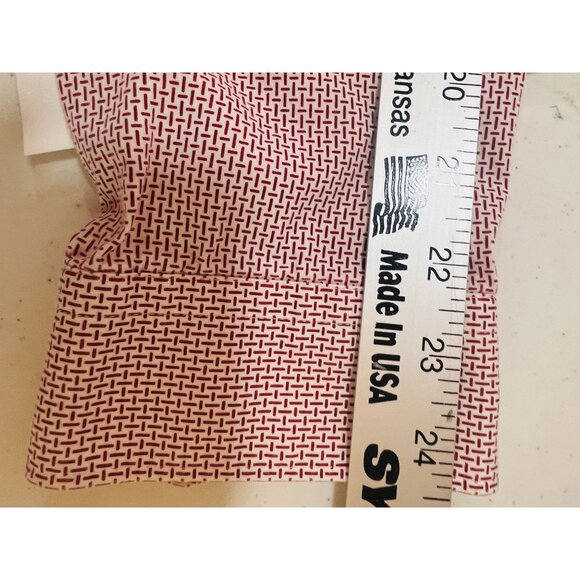 Express Mens Fitted Red & White Patterned Long Sleeve Shirt Size M Christmas - Picture 4 of 6